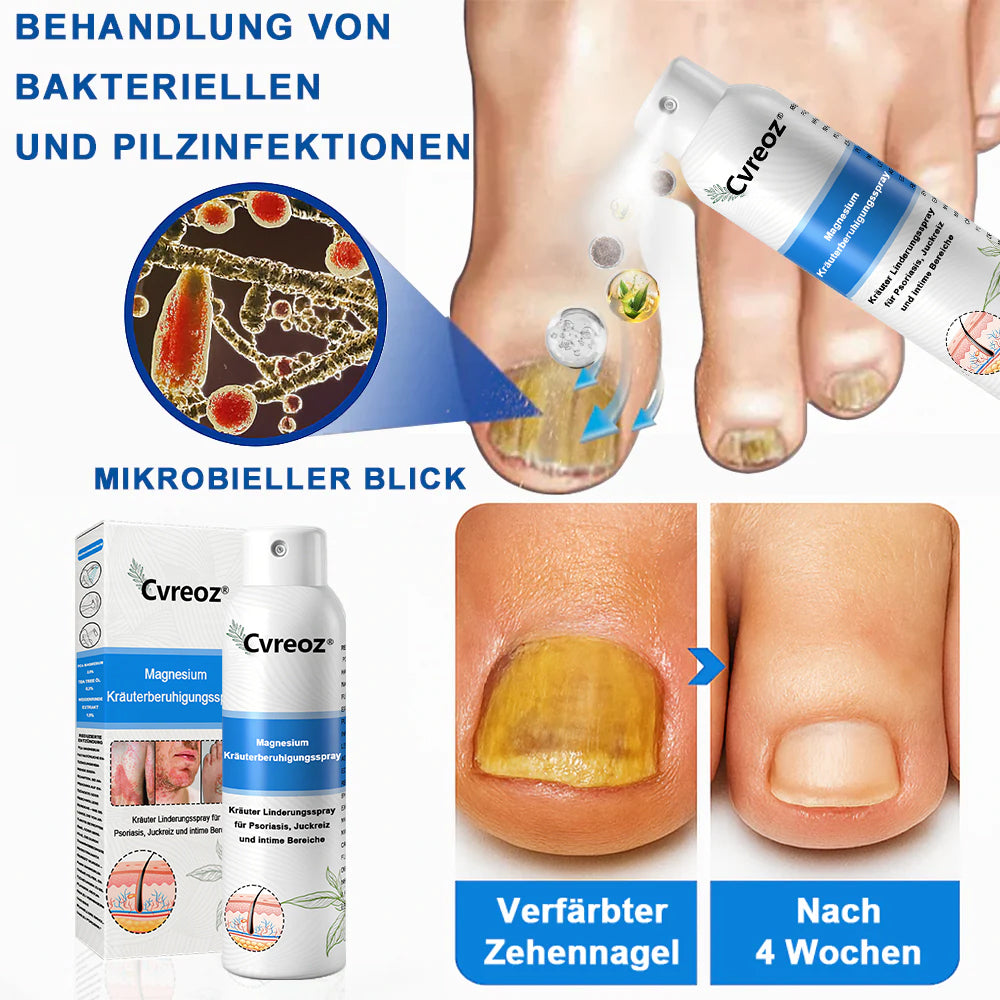 Offizieller Shop🎁: Cvreoz® Magnesium Kräuter Hautspray ⚕️ Entspricht den deutschen Hautpflege-Standards