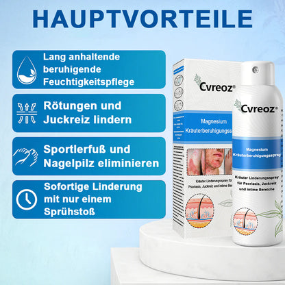 Offizieller Shop🎁: Cvreoz® Magnesium Kräuter Hautspray ⚕️ Entspricht den deutschen Hautpflege-Standards