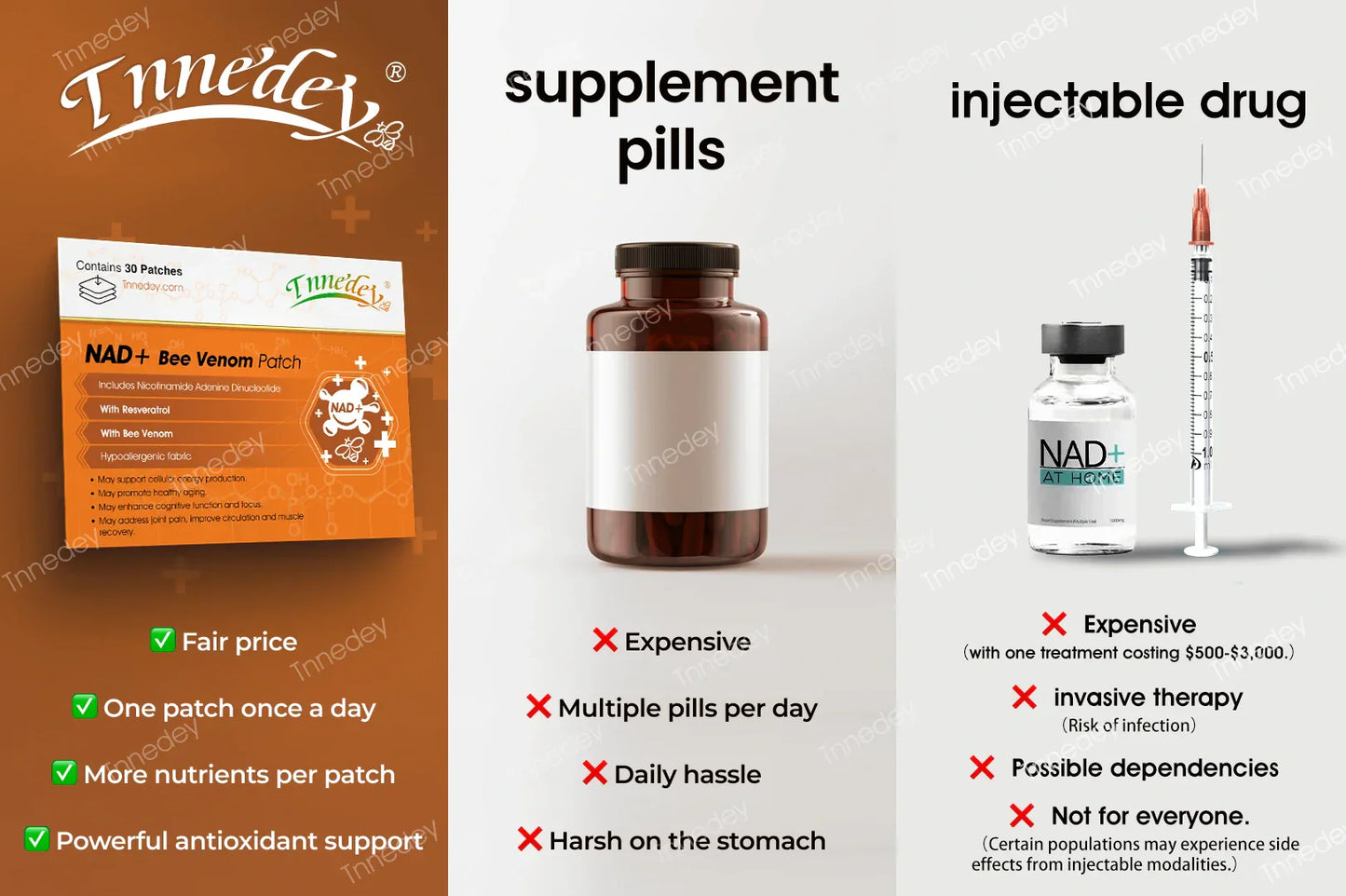 【Official Authorized Store】Tnnedey® 💎NAD+ Bee Venom Patch – Ultimate Skin Rejuvenation & Energy Boost（Last Day Discount：75%）