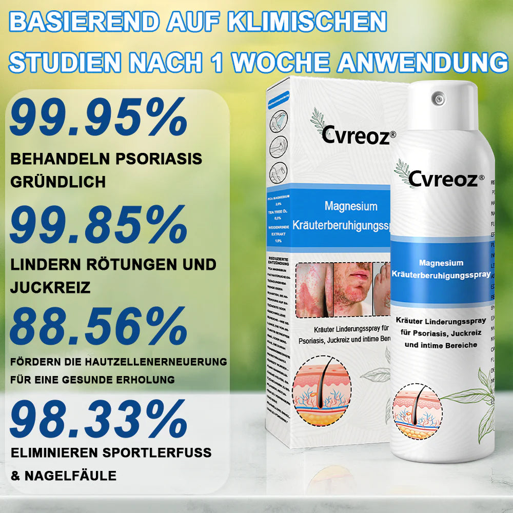 Offizieller Shop🎁: Cvreoz® Magnesium Kräuter Hautspray ⚕️ Entspricht den deutschen Hautpflege-Standards