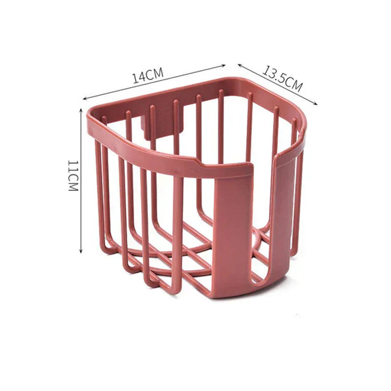 Punch-Free toilet paper shelf bathroom kitchen tissue box wall-mounted adhesive paper storage box toilet paper holder roll paper