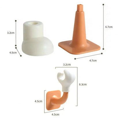 2Pcs DIY tissue box decorative foot legs self-adhesive multifunctional bin hand hook holder decoration decorative stuff